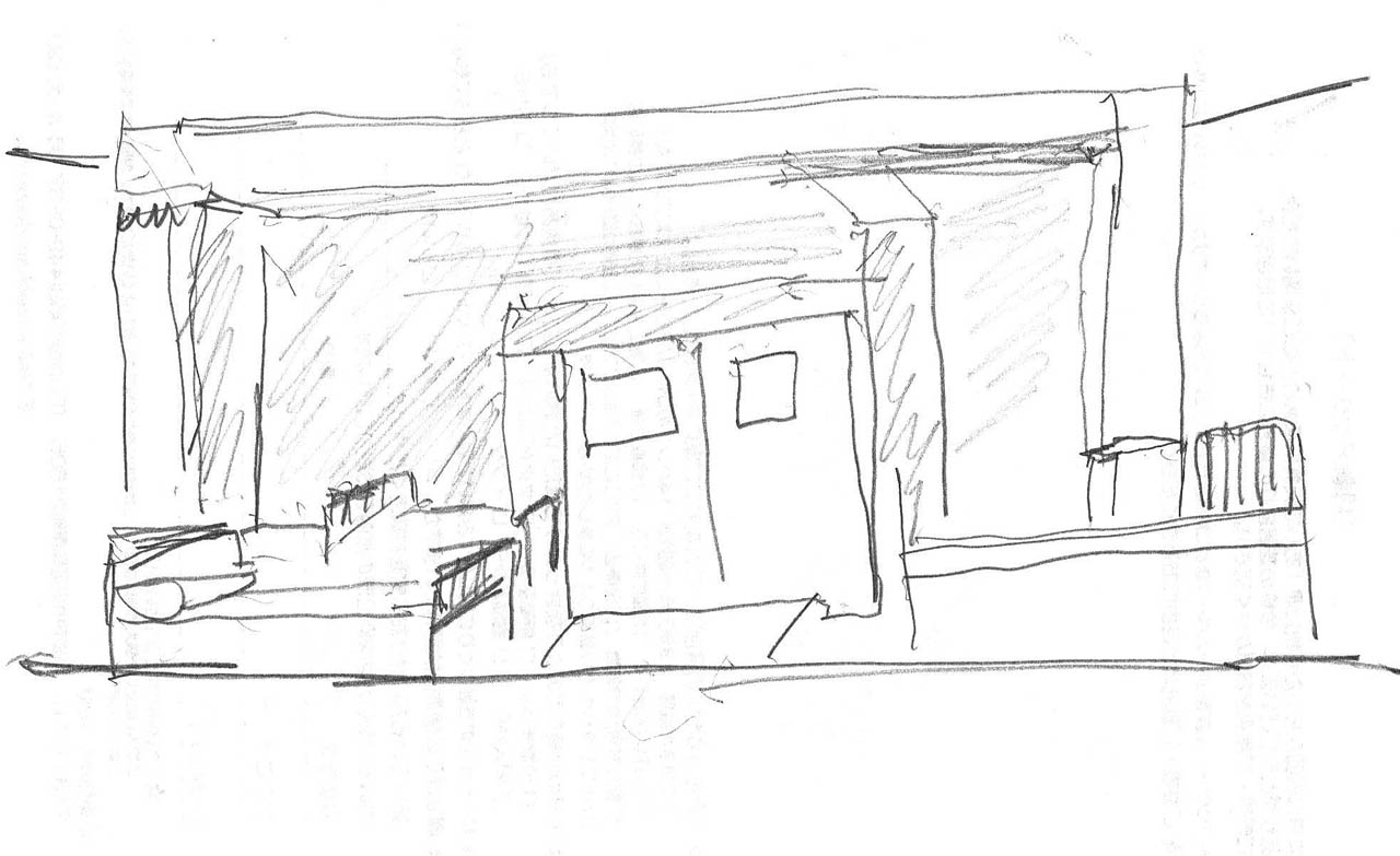 舞台装置を書きました。